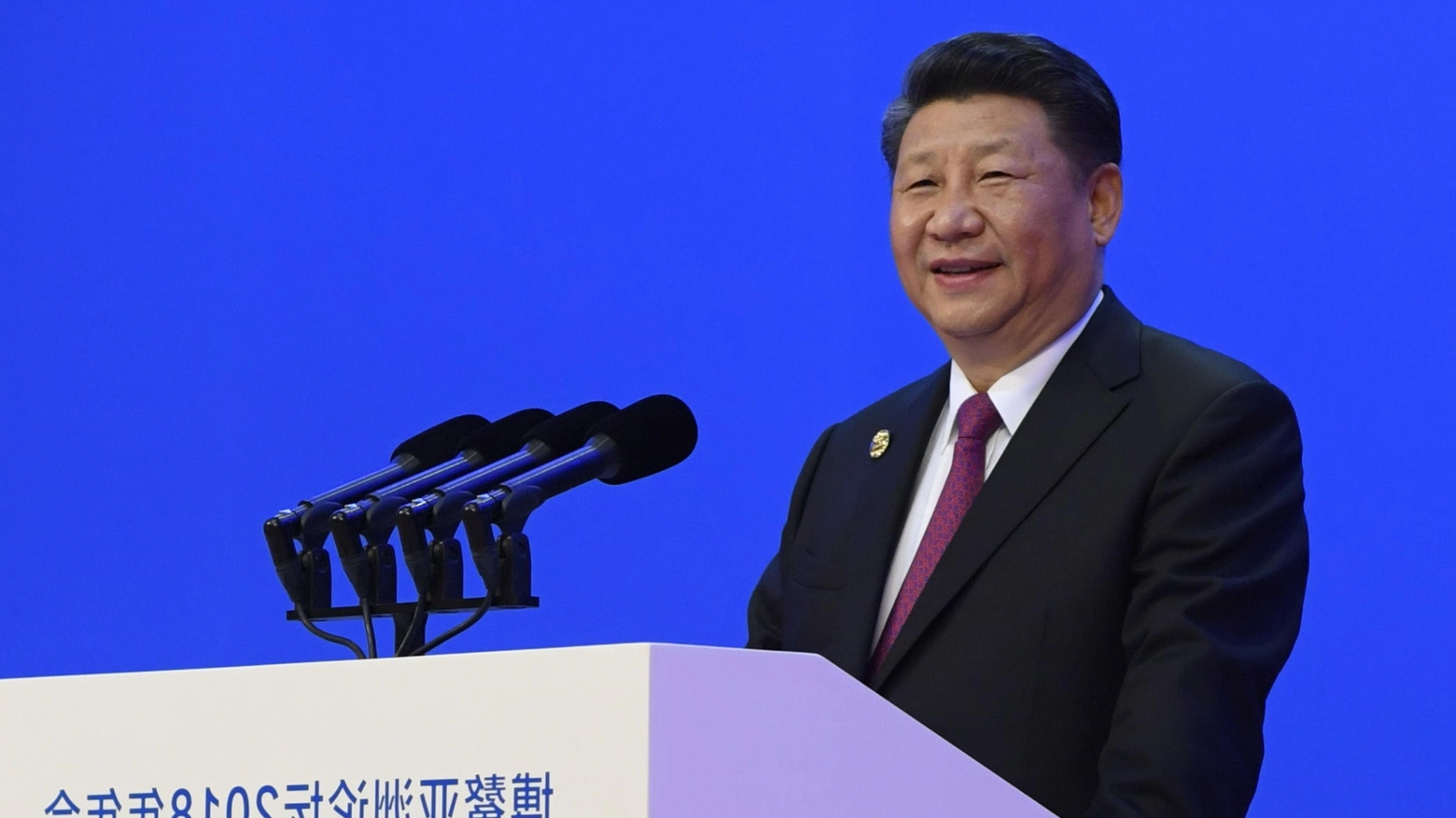 Xi Jinping al forum economico di Boao (Ansa)