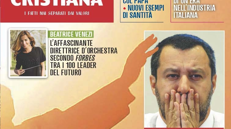 La copertina di Famiglia Cristiana con Matteo Salvini