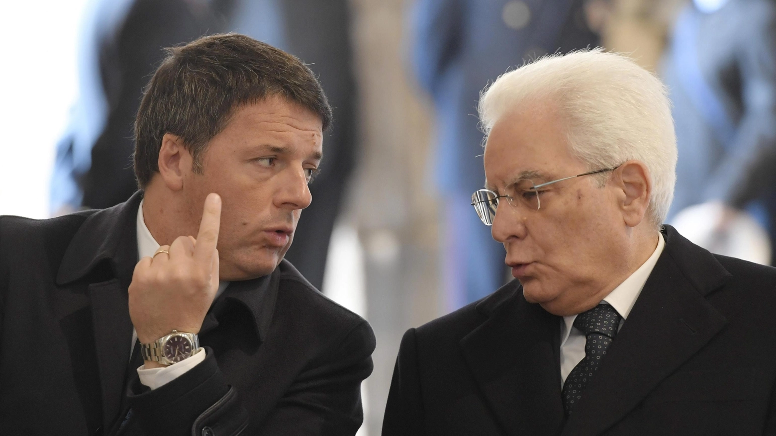 Matteo Renzi e Sergio Mattarella (Ansa)