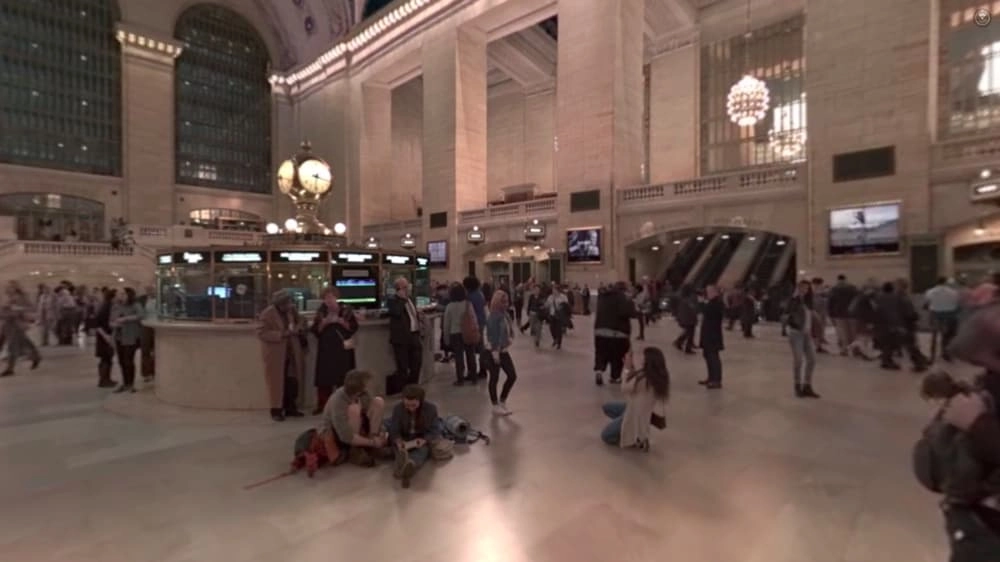 Ecco il Grand Central Terminal nel primo video sferico di Facebook - foto Facebook