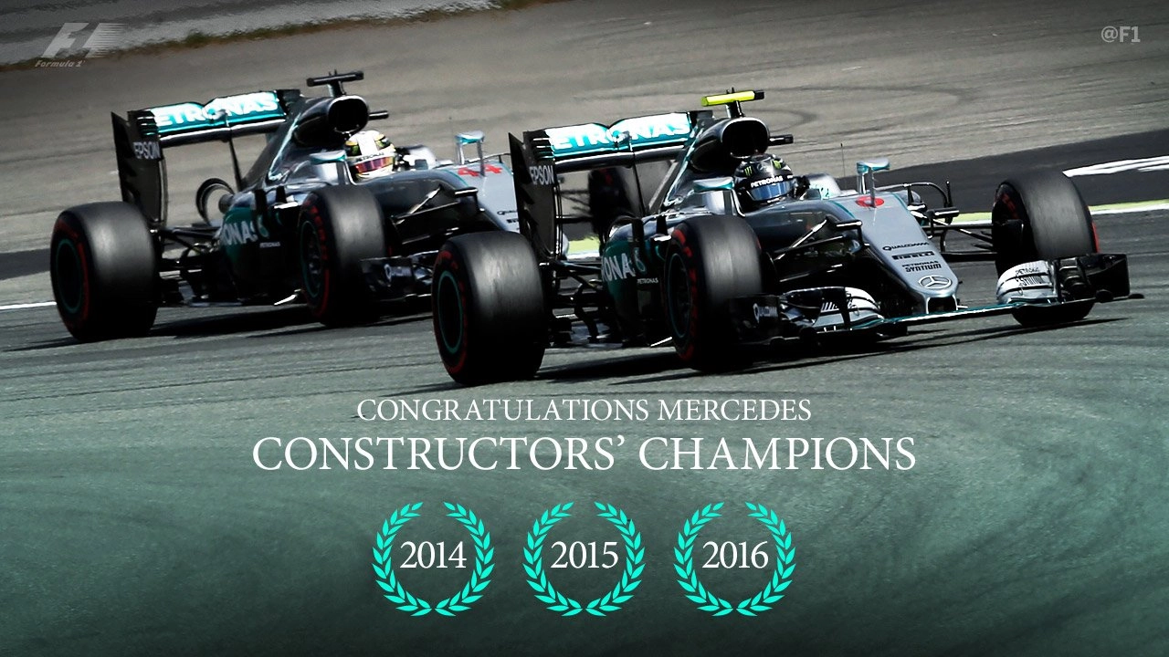 La Mercedes è campione del mondo costruttori di  F1