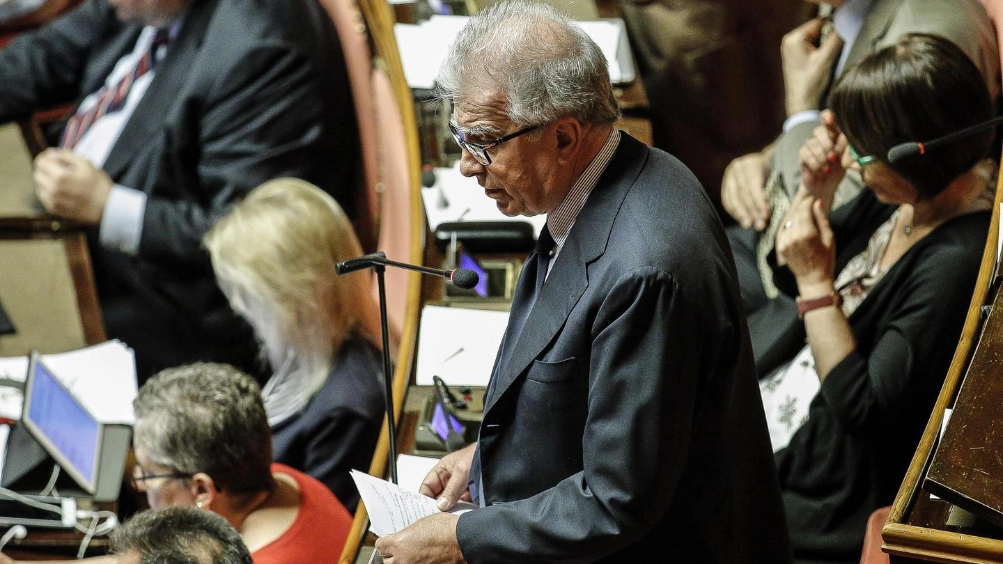 Luigi Zanda in Senato durante discussione mozioni sui vertici Consip (Ansa)