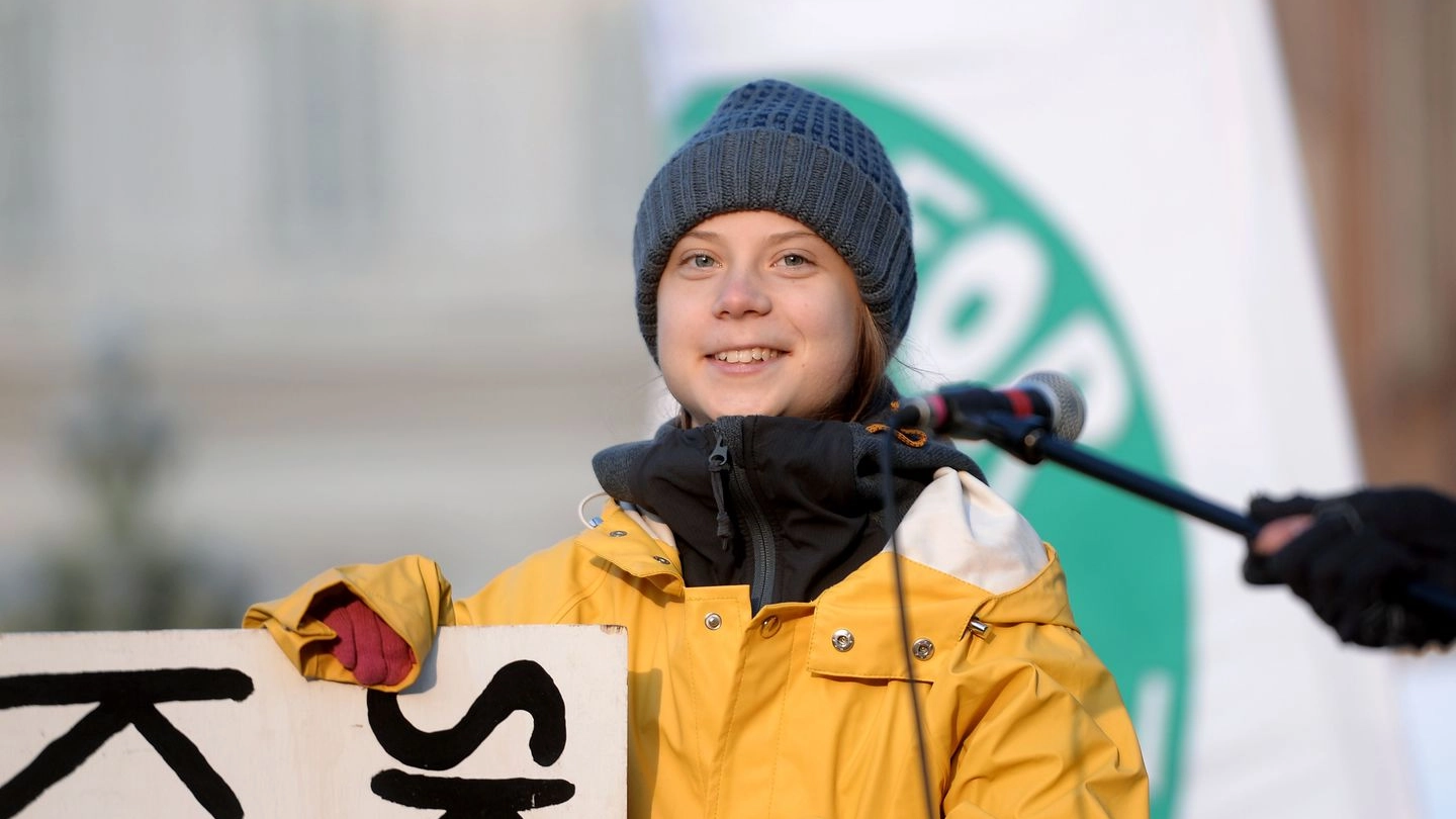 Greta Thunberg a Torino (Lapresse)