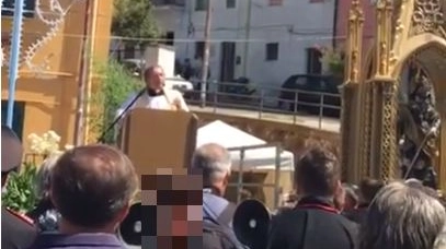 Don Donato Piacentini alla festa di San Rocco (Video da Facebook)