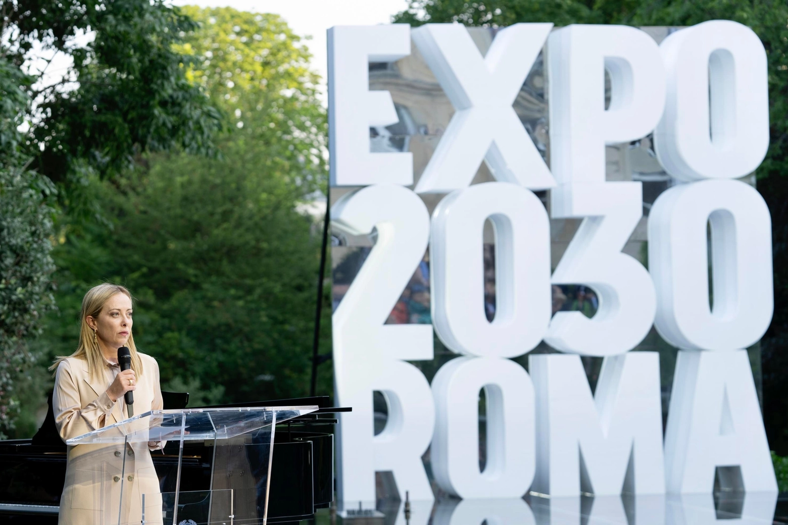 La premier Giorgia Meloni per Expo 2030 a Roma