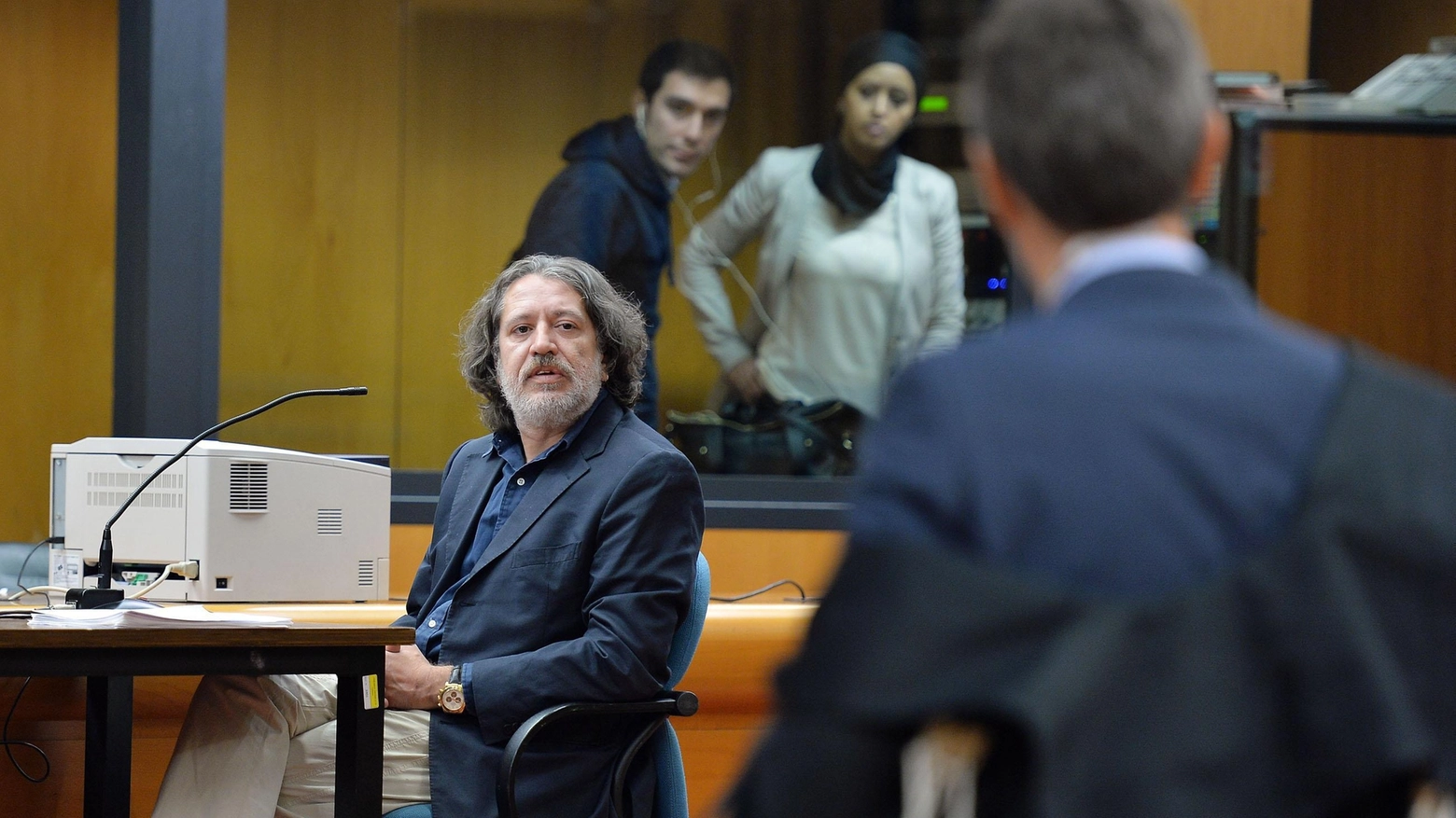 Davide Vannoni durante una vecchia udienza del Processo Stamina a Torino (Ansa)
