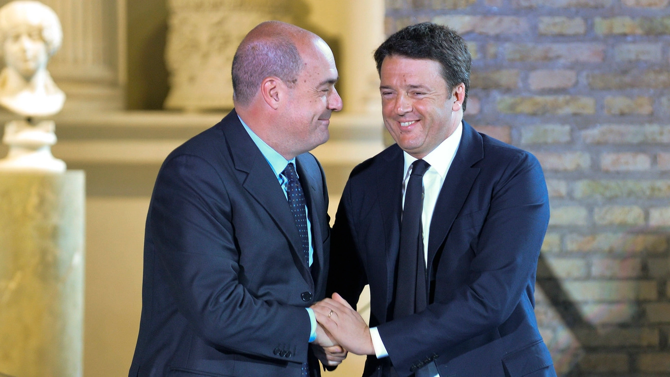 Nicola Zingaretti con Matteo Renzi (ImagoE)