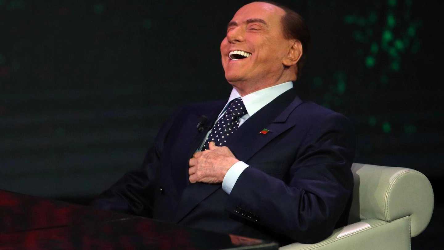 Silvio Berlusconi ospite di Fabio Fazio a Che tempo che fa (Ansa)