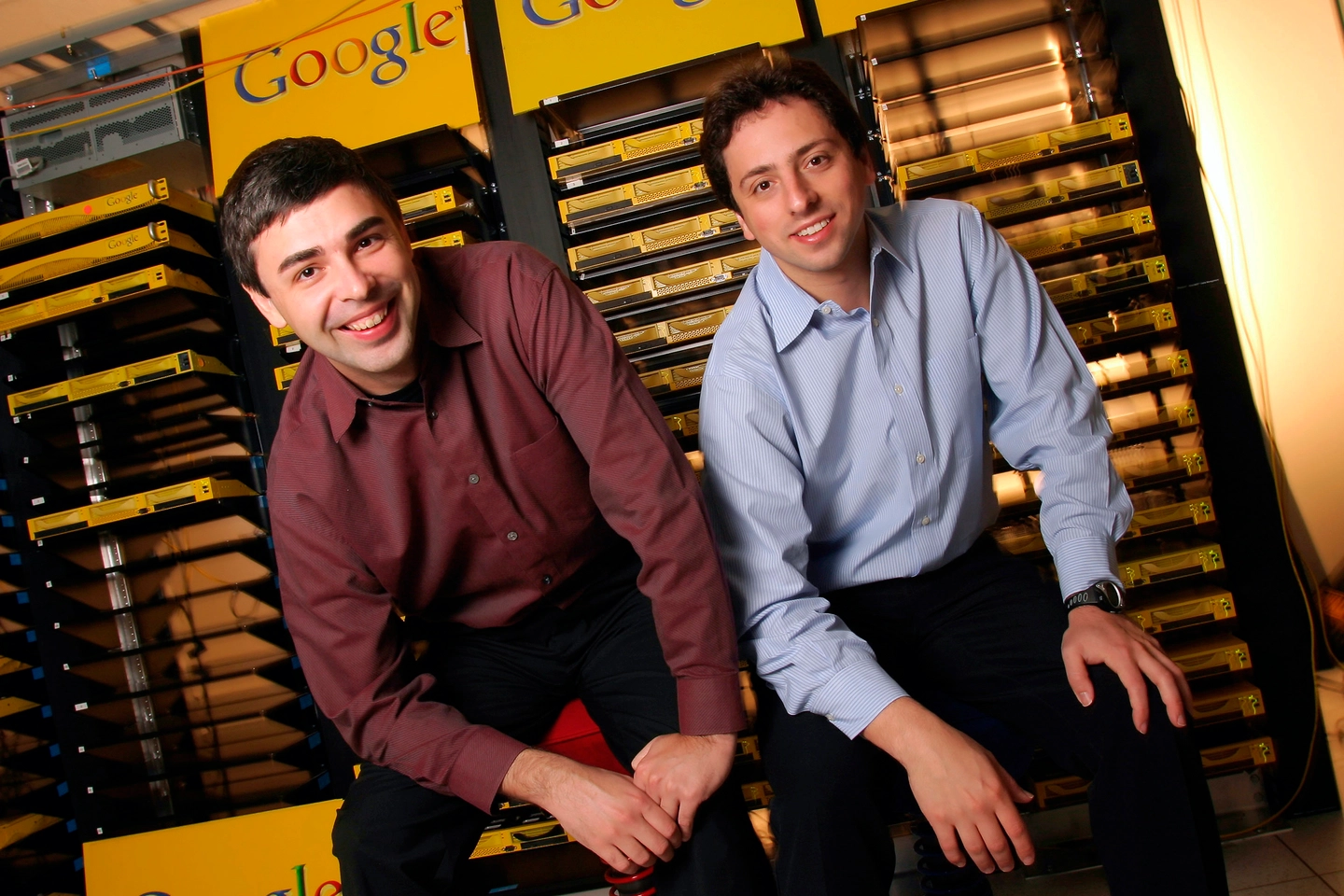 Larry Page e Sergey Brin negli anni Duemila, dopo la prima grande bolla