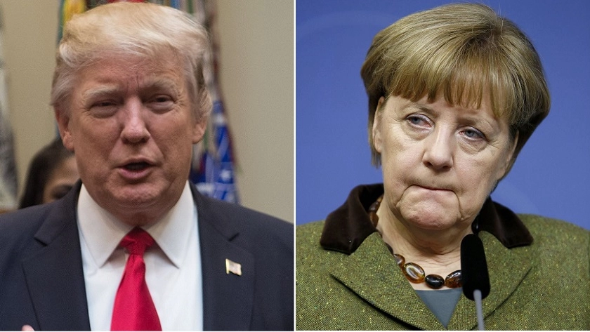 Donald Trump e Angela Merkel (Afp)