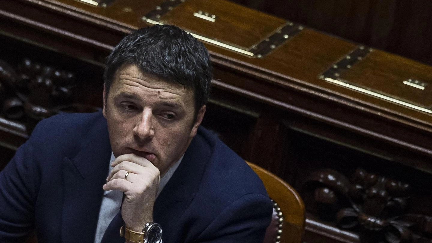 Il presidente del consiglio Matteo Renzi in aula alla Camera (Ansa)