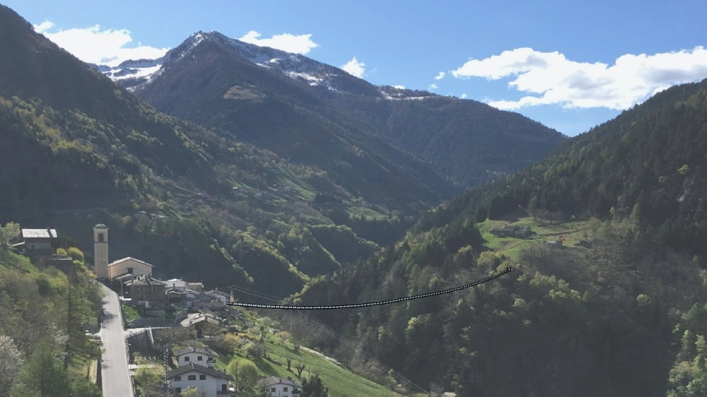 Un abbozzo del ponte - Foto: Ufficio stampa Consorzio Turistico Valtellina di Morbegno