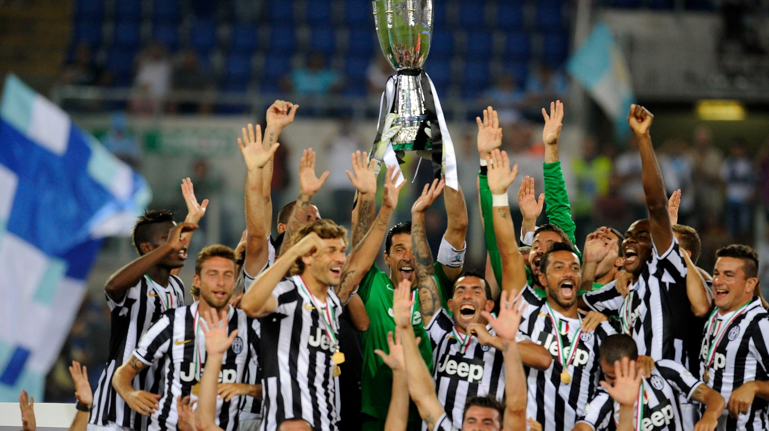 La Supercoppa italiana vinta dalla Juve nel 2013 (Lapresse)