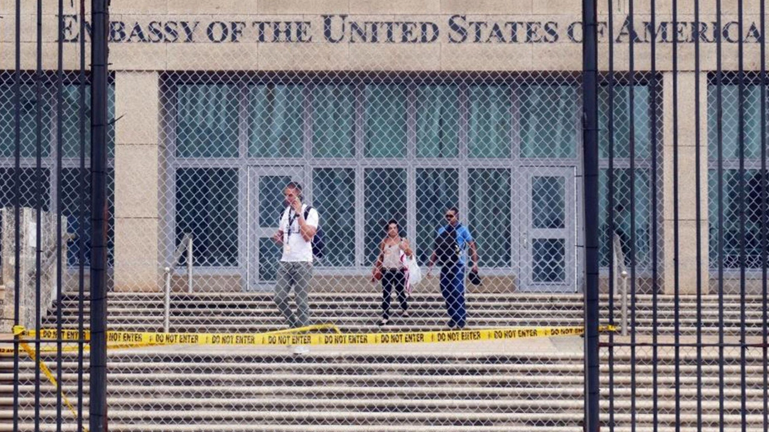 L'ingresso di un'ambasciata Usa con i limiti d'accesso