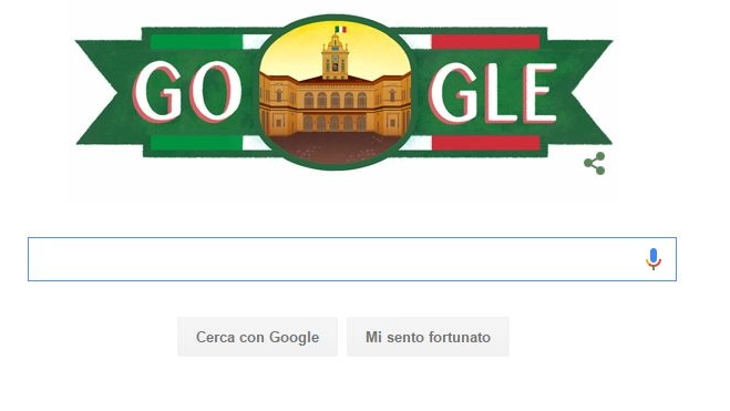 Il doodle di Google per la festa della Repubblica