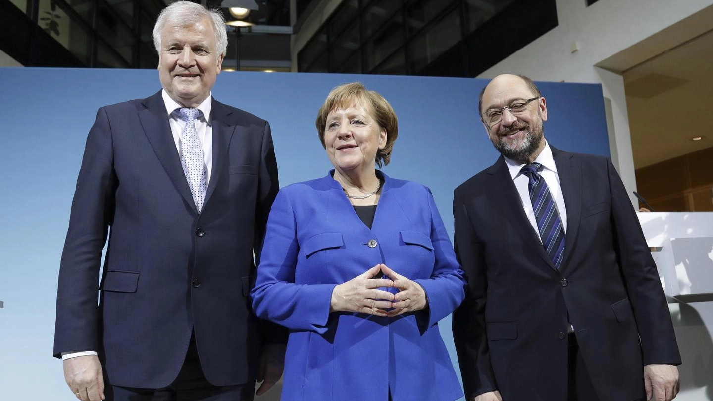 Merkel, Schulz, Seehofer (Ansa)