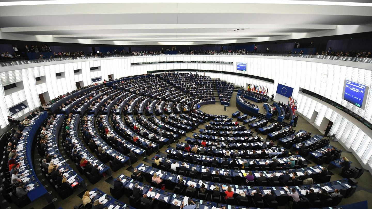 L'Europarlamento in seduta plenaria a Strasburgo (Ansa)