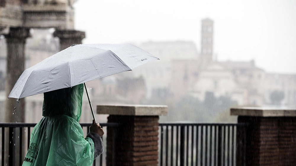Brutto tempo a Roma (Foto: Ansa)