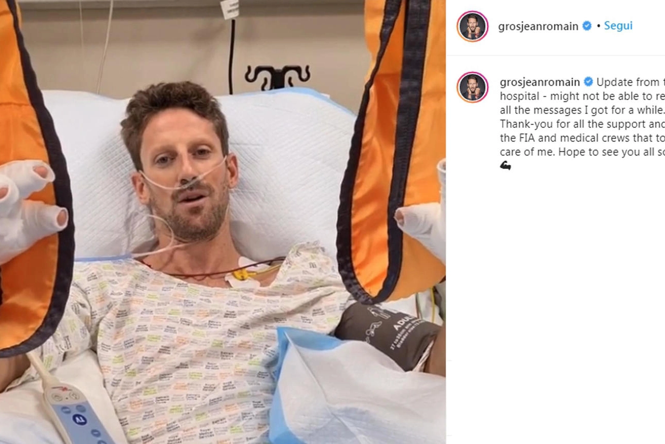 Romain Grosjean su Instagram (Ansa)