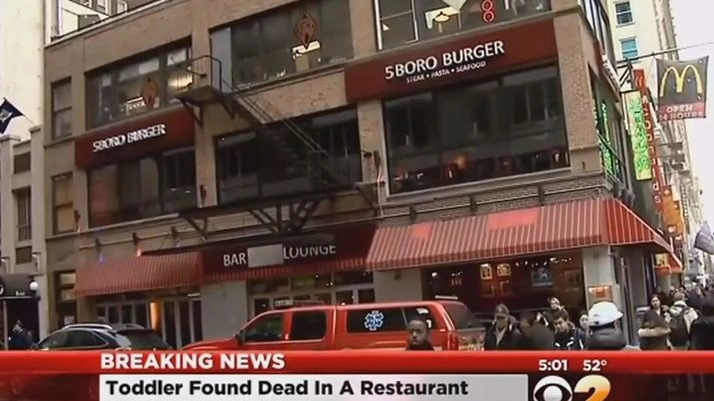 Il ristorante dove la madre ha ucciso il figlio di 20 mesi (da youtube)