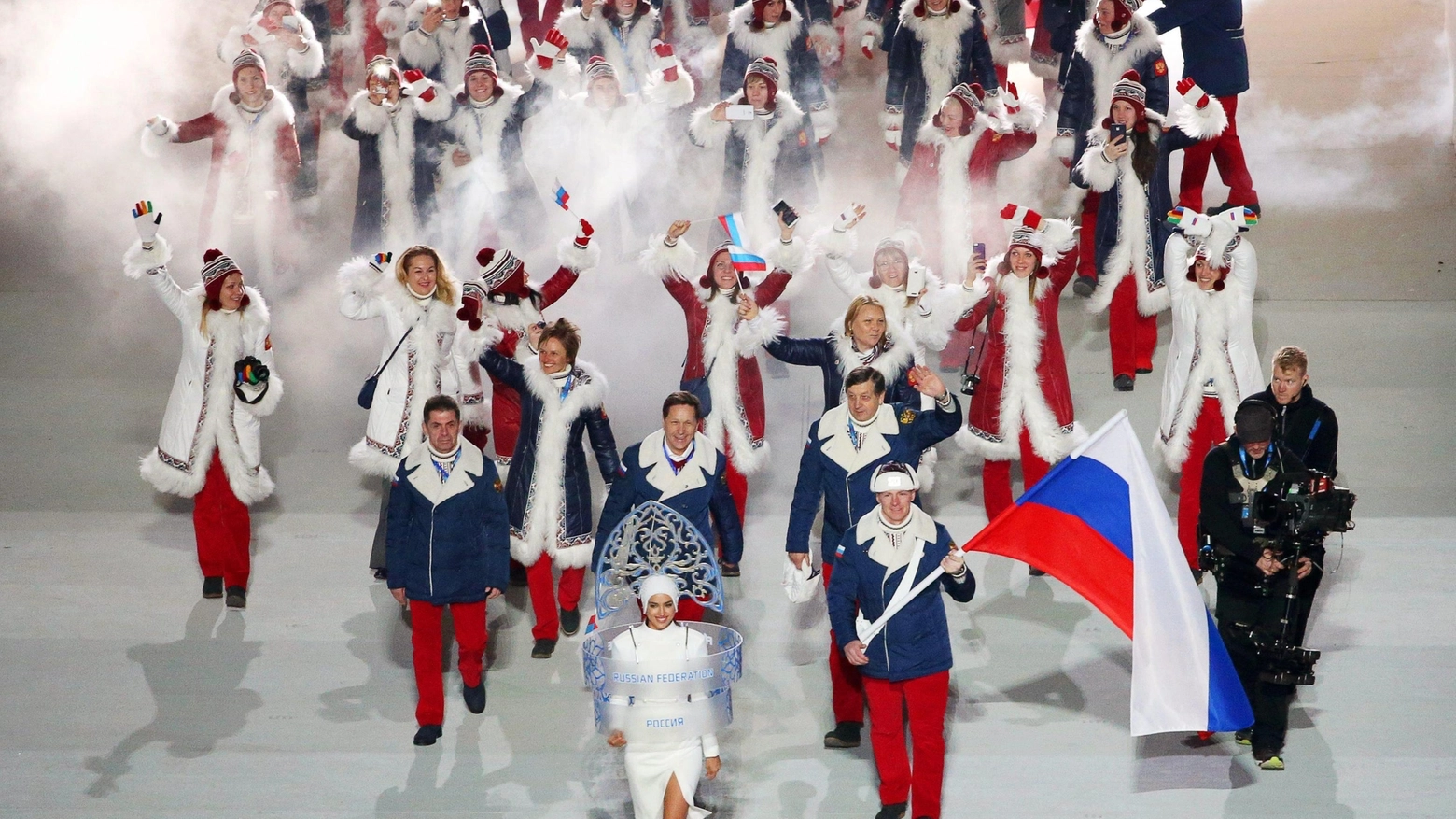 La cerimonia di apertura di Sochi 2014 (Ansa)