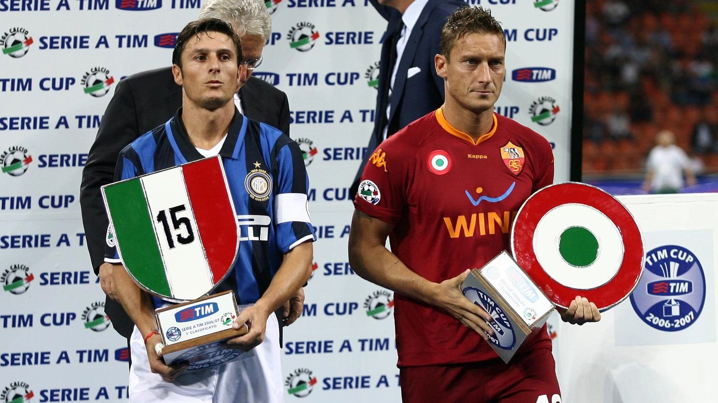 Javier Zanetti e Francesco Totti