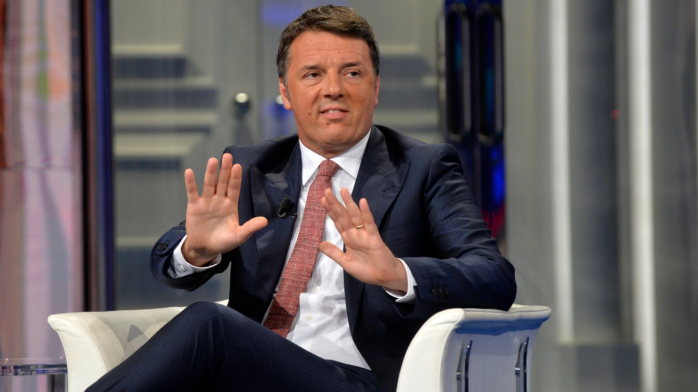 Matteo Renzi a Porta a Porta ospite di Bruno Vespa (Imagoeconomica)