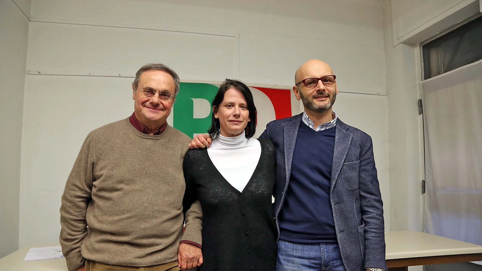 Candidati sindaci Pd Valerio Bonecchi Barbara Verza e Michele Bozzano elezioni Vigevano