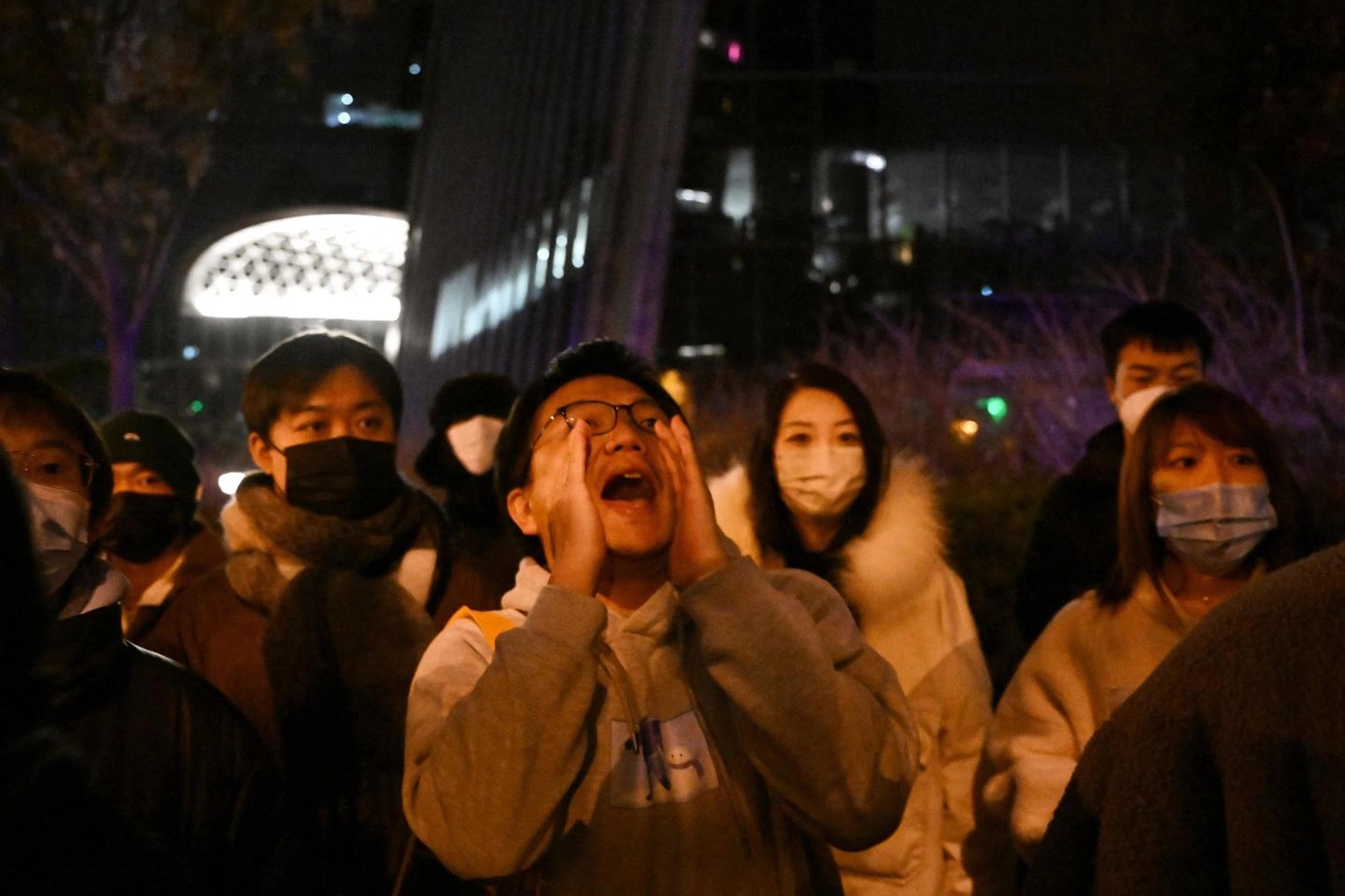 Proteste contro le restrizioni anti-Covid a Beijing (Ansa)