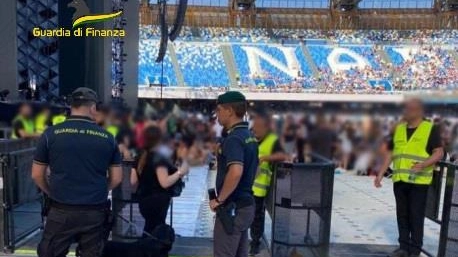 Controlli alla Stadio Maradona in occasione del concerto di Vasco 