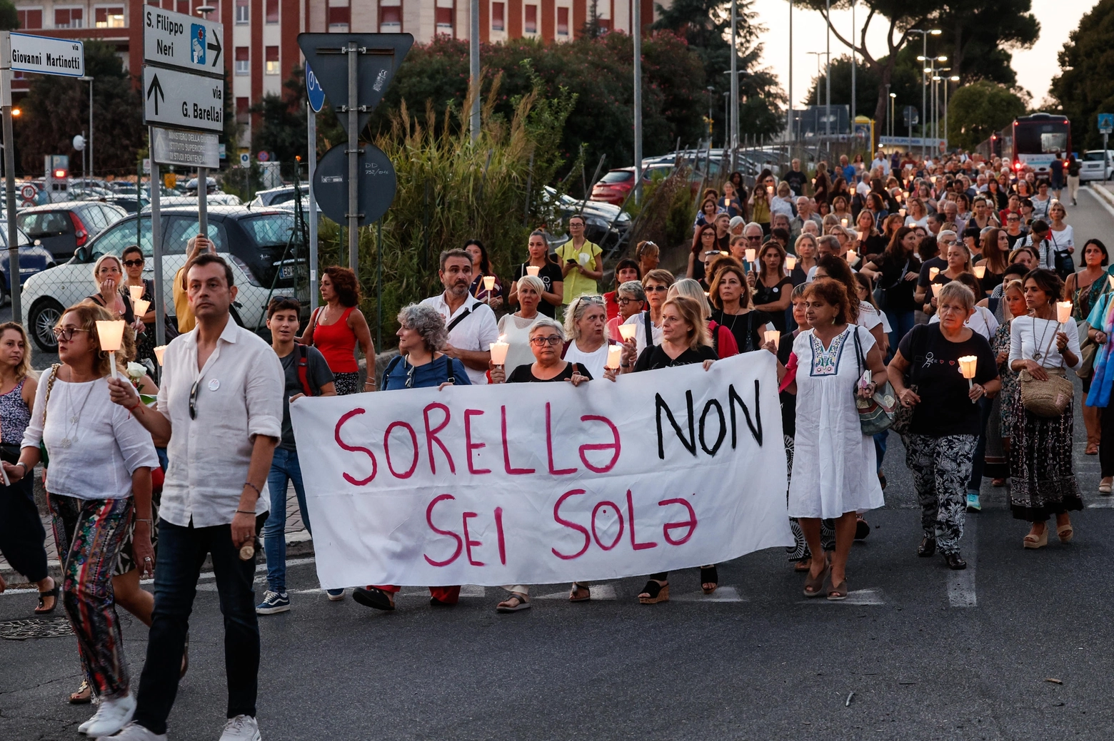 "Per Rossella ci siamo tutti",fiaccolata al San Filippo Neri