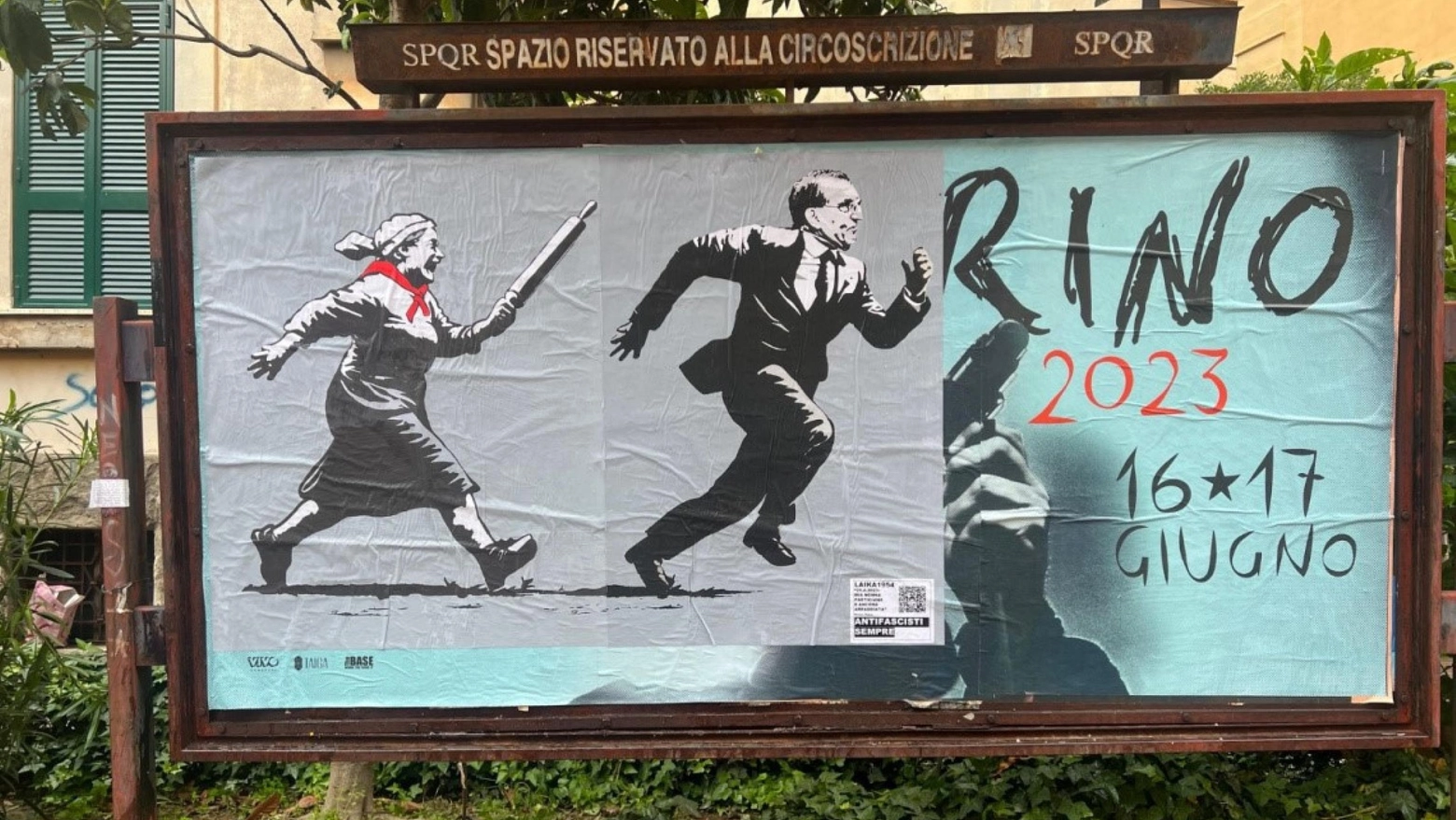 "Mia nonna partigiana è arrabbiata", a Roma murales con La Russa