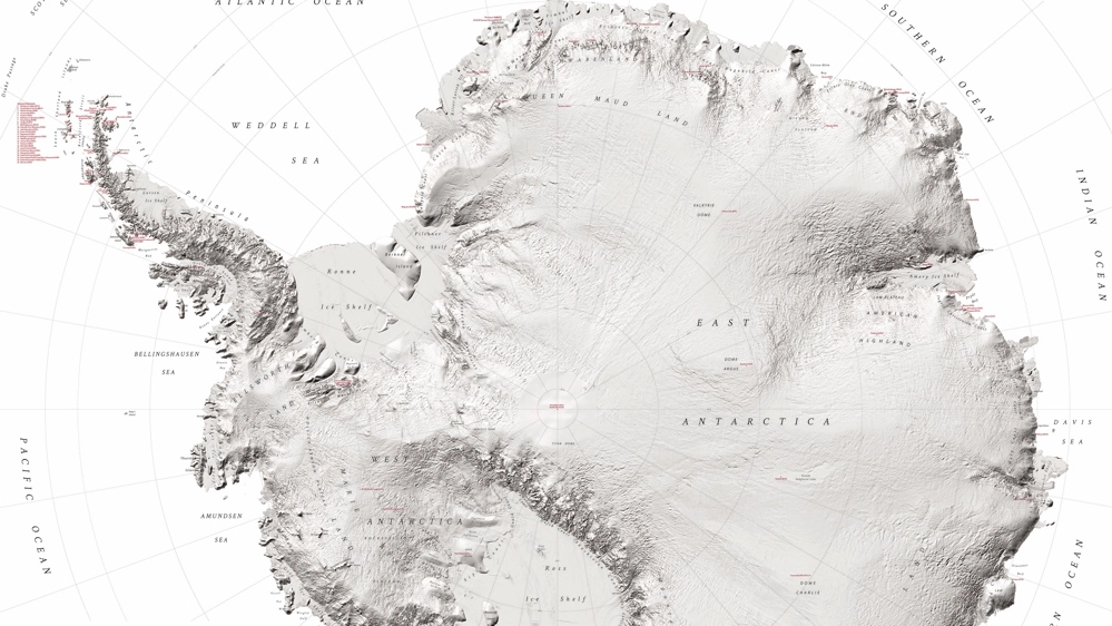La super mappa dell'Antartide - Foto: National Geospatial-Intelligence Agency