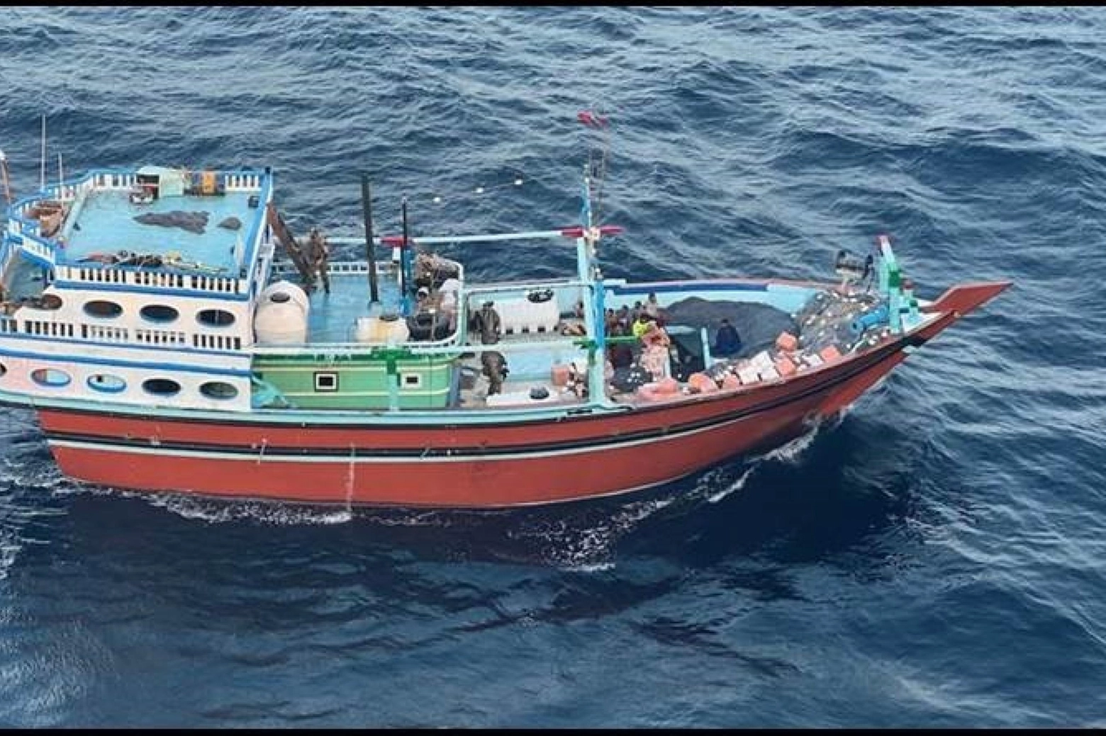 Un dau come l'imbarcazione assaltata dai Navy seal per sequestrare i missili inviati dall'Iran agli Houthi