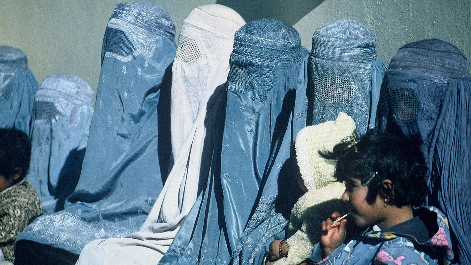 Donne musulmane con il burqa