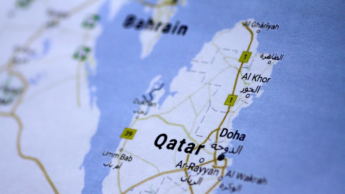Una mappa del Qatar (LaPresse)