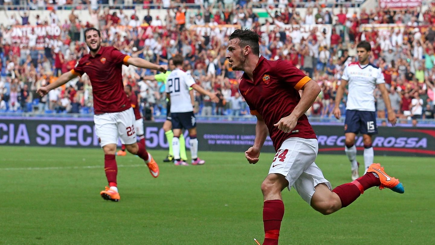 Florenzi in gol contro il Cagliari (Ansa)
