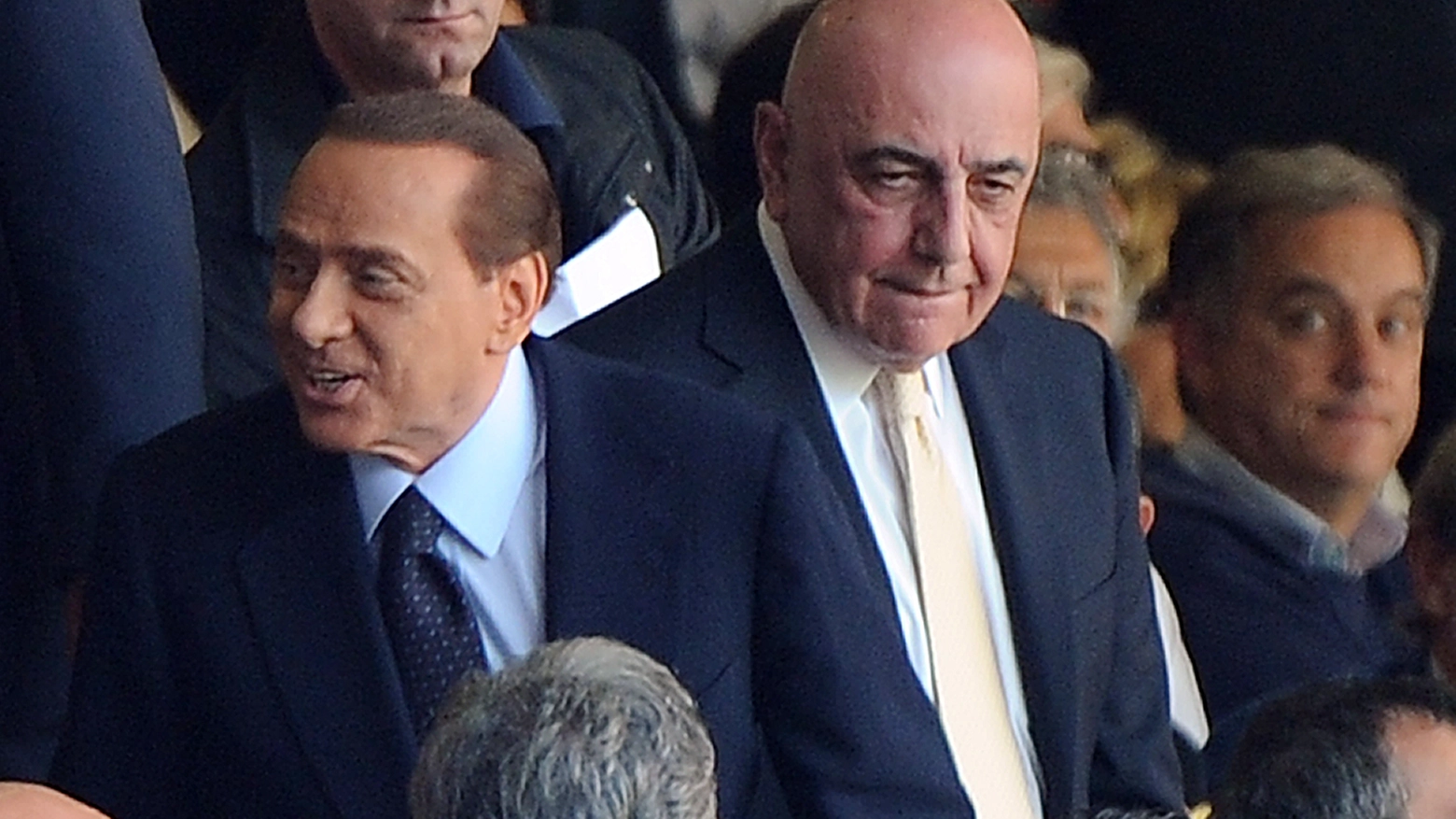 Silvio Berlusconi e Adriano Galliani (Ansa)
