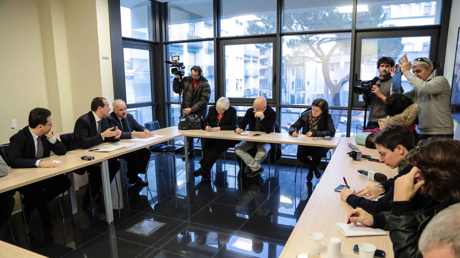  Conferenza stampa dei vertici di Quadrifoglio (Giuseppe Cabras/New Press Photo)