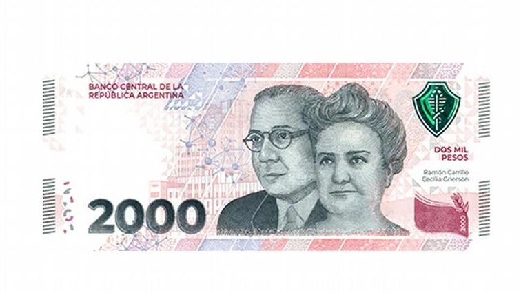 Argentina, la banconota da 2.000 pesos