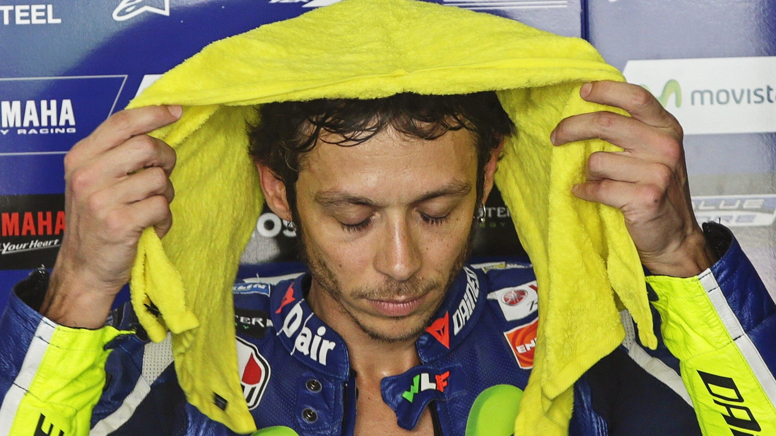 Valentino Rossi durante i test MotoGp a Sepang (Ansa)