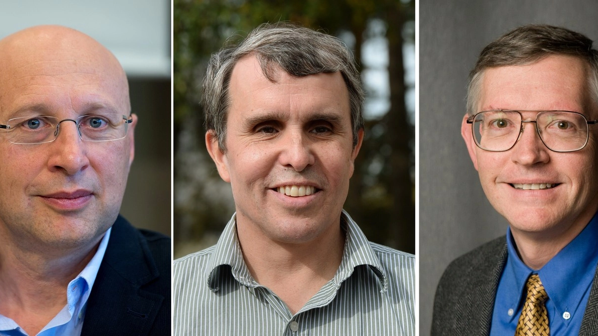 I Nobel per la Chimica 2014: Stefan Hell, Eric Betzig e William Moerner (Afp)