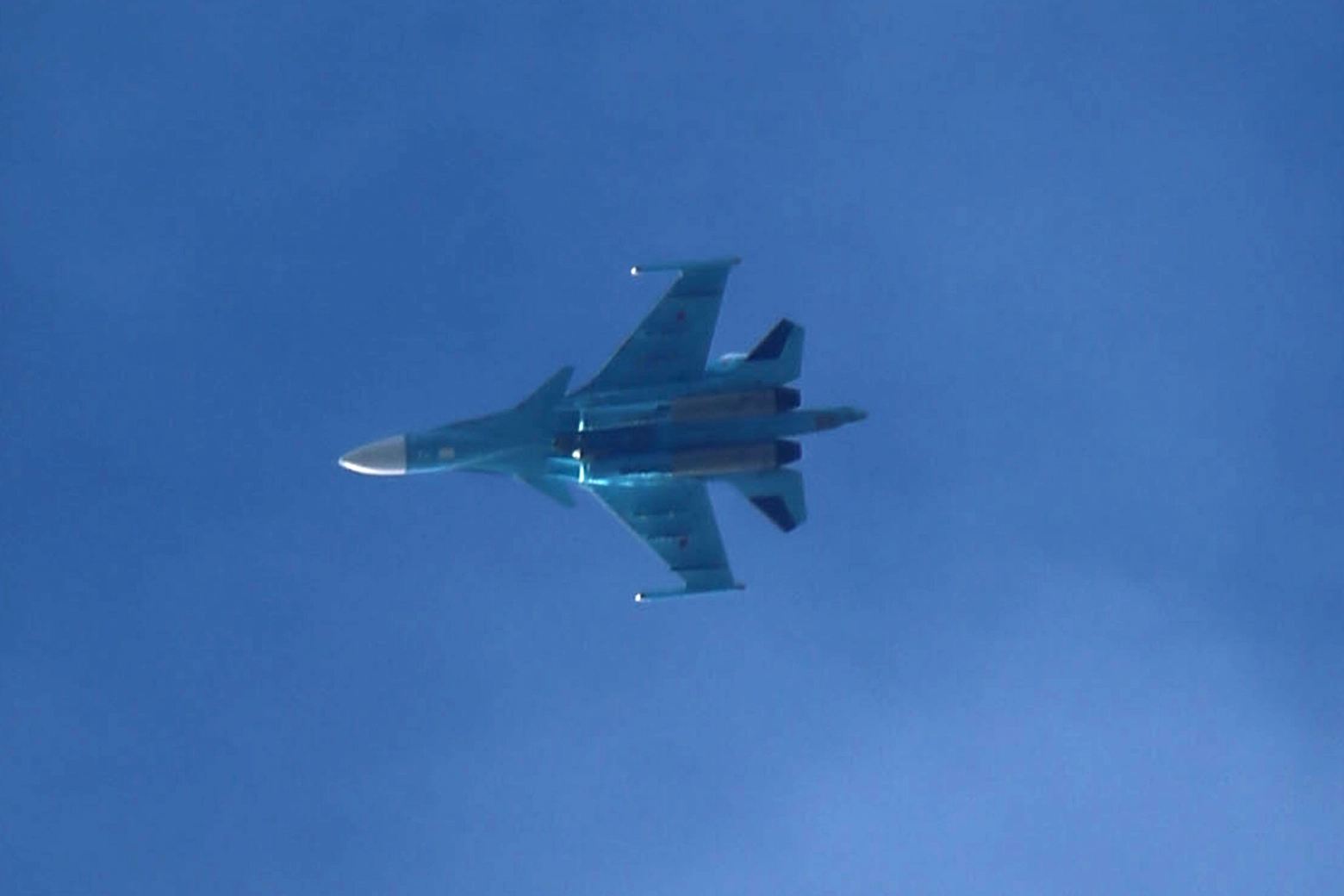Russia, un cacciabombardiere Su-34 (foto Afp)