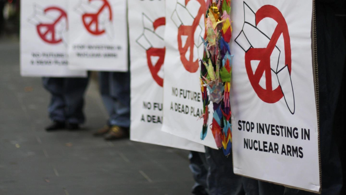 Attivisti Ican contro le armi nucleari (Ansa)