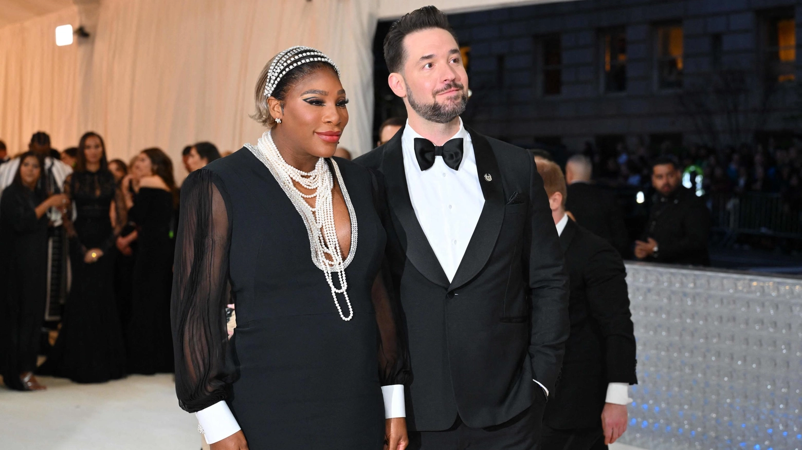 Serena Williams con il marito Alexis Ohanian  al Met Gala