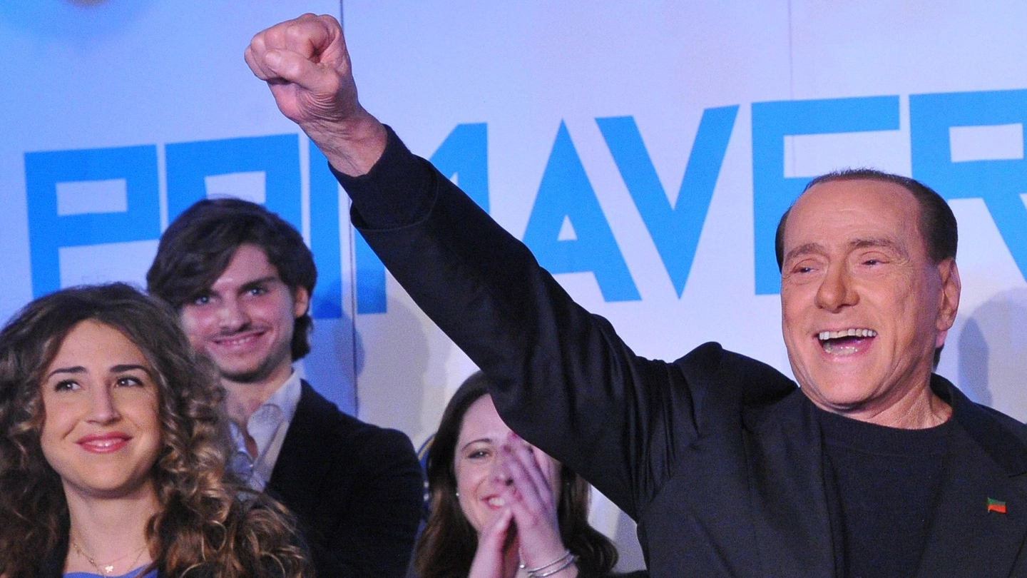 Silvio Berlusconi, leader di Forza Italia (Newpress)