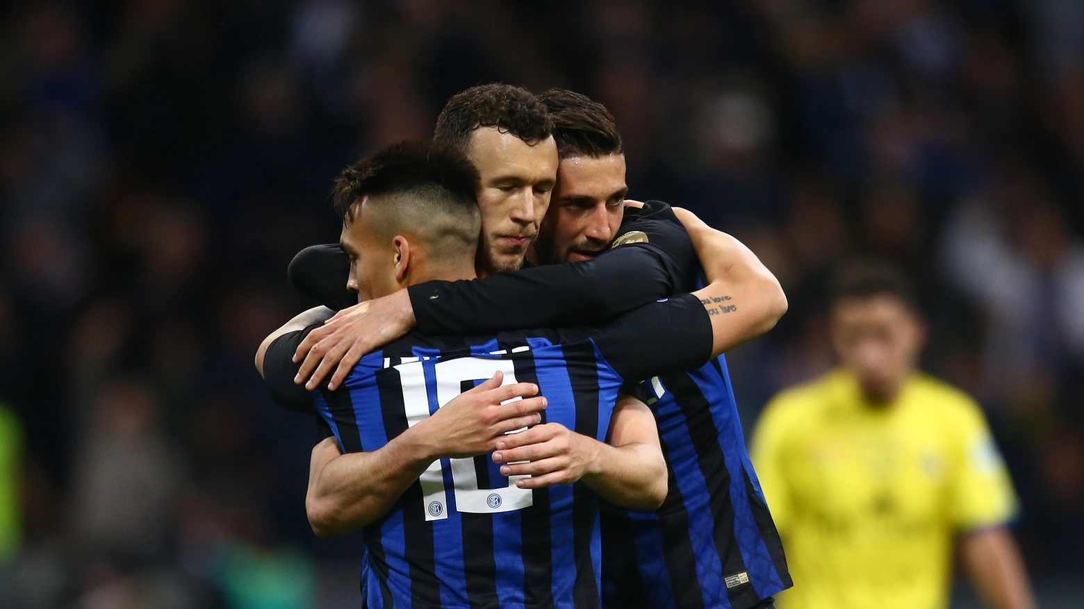 La gioia dei giocatori dell'Inter