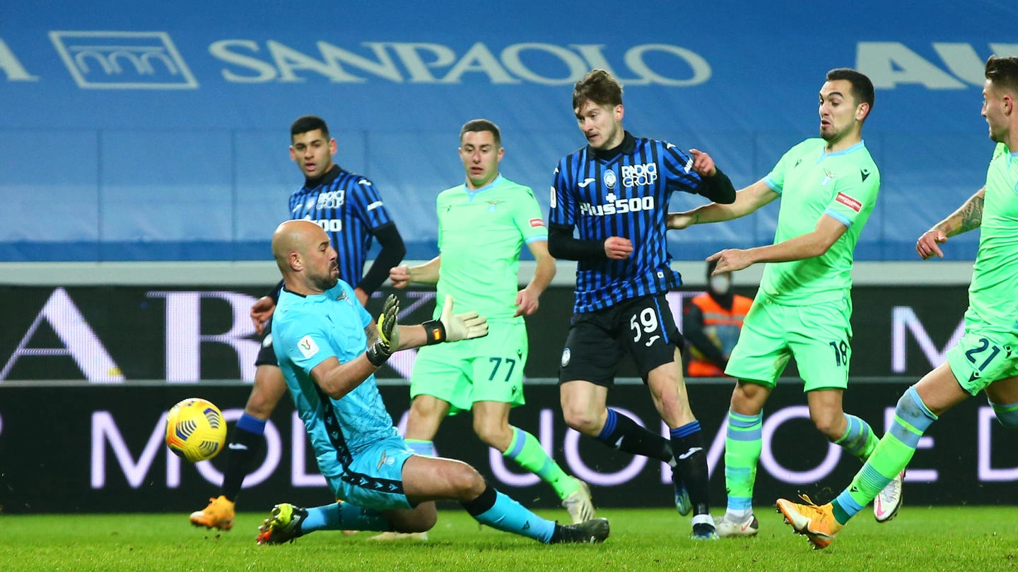 Atalanta-Lazio, il gol del 3-2 firmato da Miranchuk (Ansa)