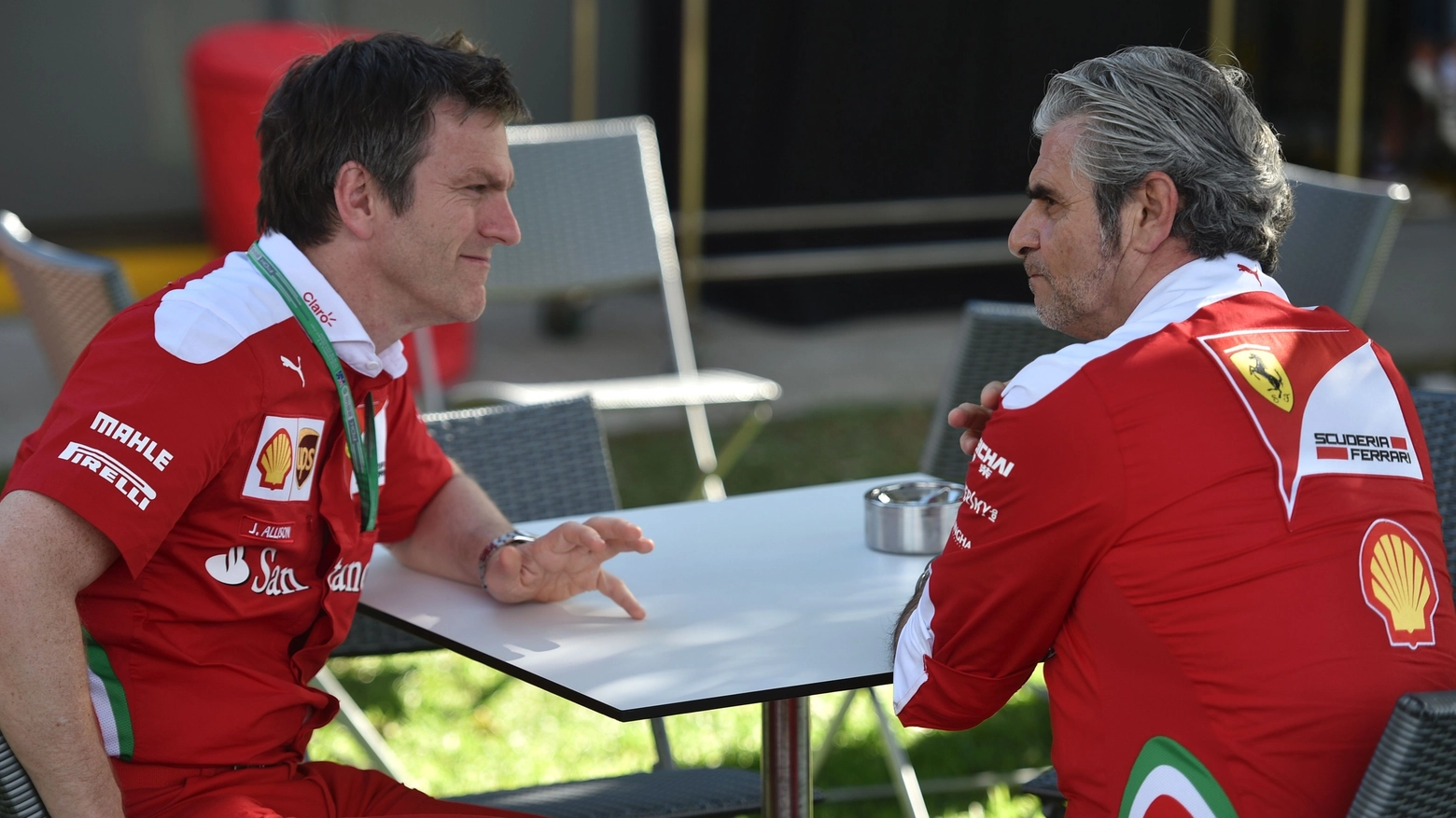  Maurizio Arrivabene con James Allison quando ancora era in Ferrari (AFP)