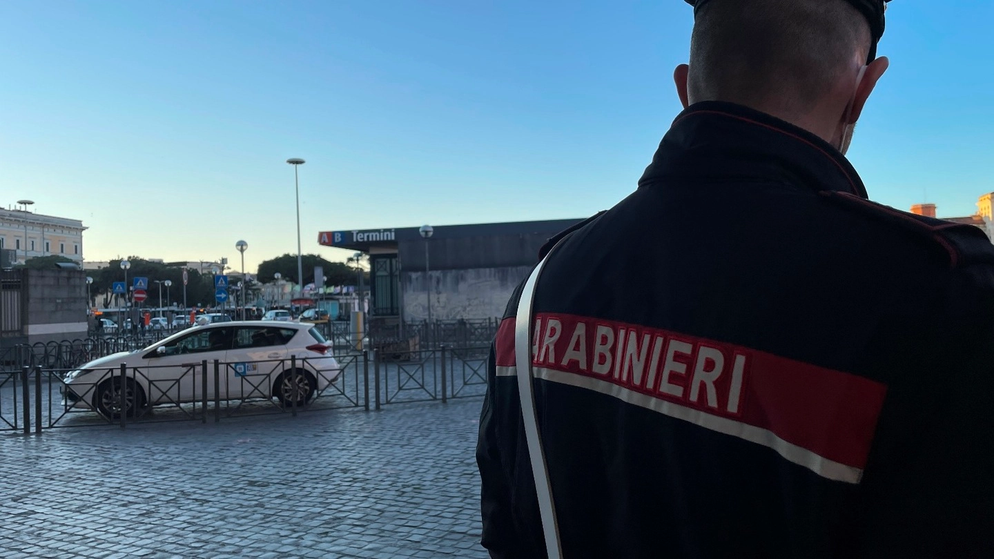I carabinieri sul luogo dell'aggressione